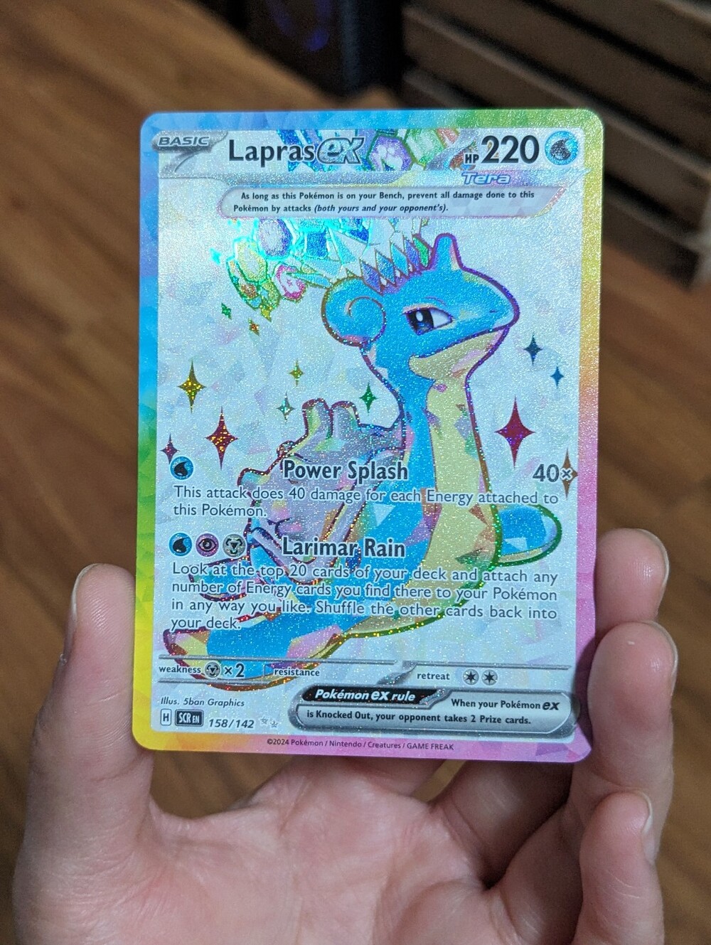 Pokemon Lapras Full Art Rare Holo Card - Stellar Crown 👑